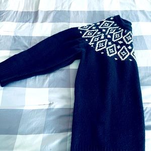 Aerie Fair-isle Sweater. Blue. Size large